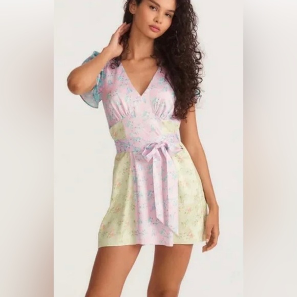 LoveShackFancy Dresses & Skirts - 🆕 LOVESHACKFANCY NADESA MINI DRESS IN FUJI SUNRISE PRINT FLORAL NWT SIZE 2